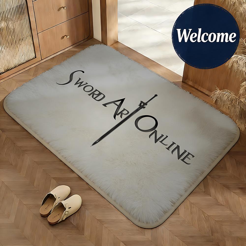 Home Textiles Online - Soft Flannel Floor Mat Anime Sword