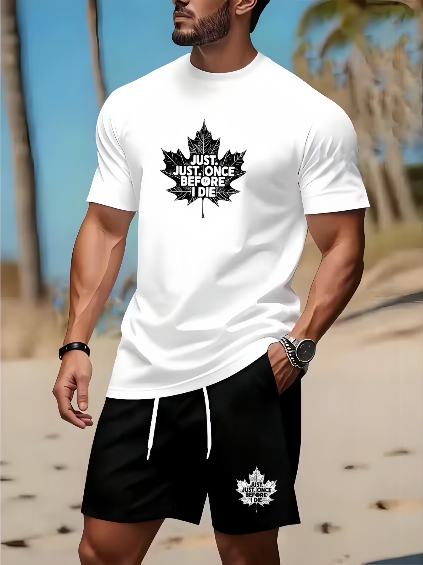 P & C Home Textiles Usa - Men's Round Neck T-shirt and Shorts