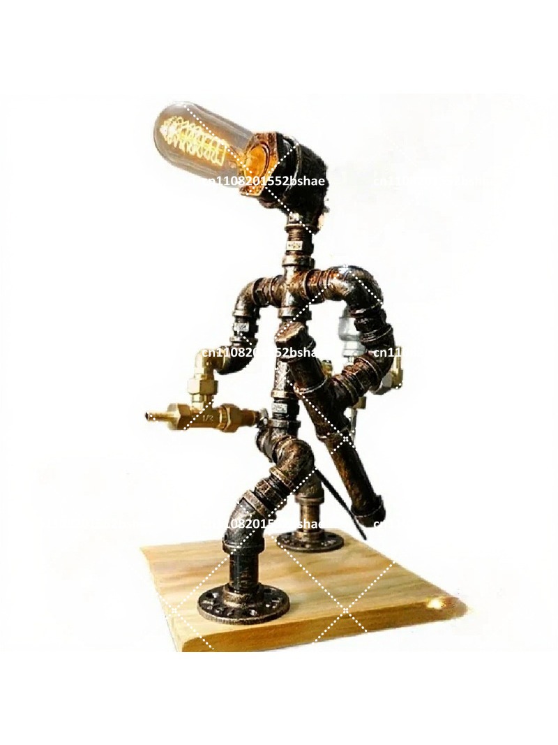 Home Textile Industry - Industrial Style Retro Table Lamp with