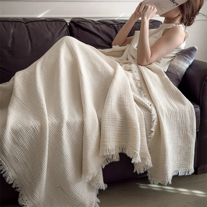 Y Home Tassel Decor Chunky Kni - Throw Blanket Chunky Knit ulasan dan harga