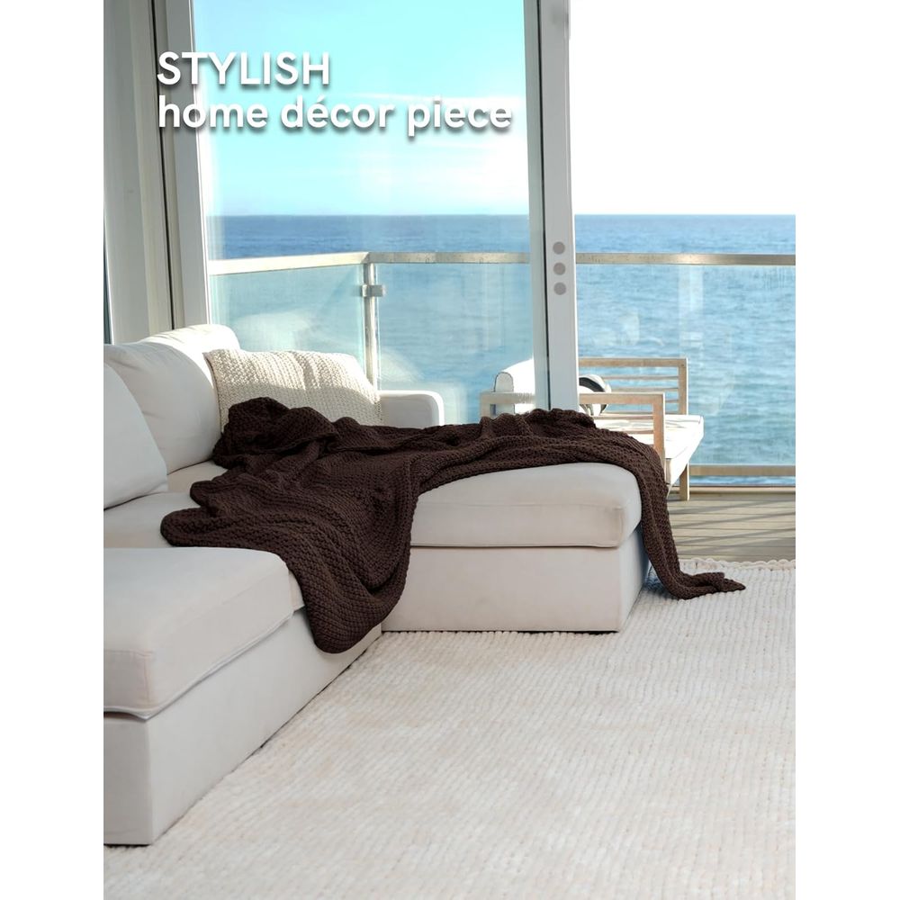 Chunky Cotton Knit Throw Blank - Throw Blanket Chunky Knit ulasan dan harga