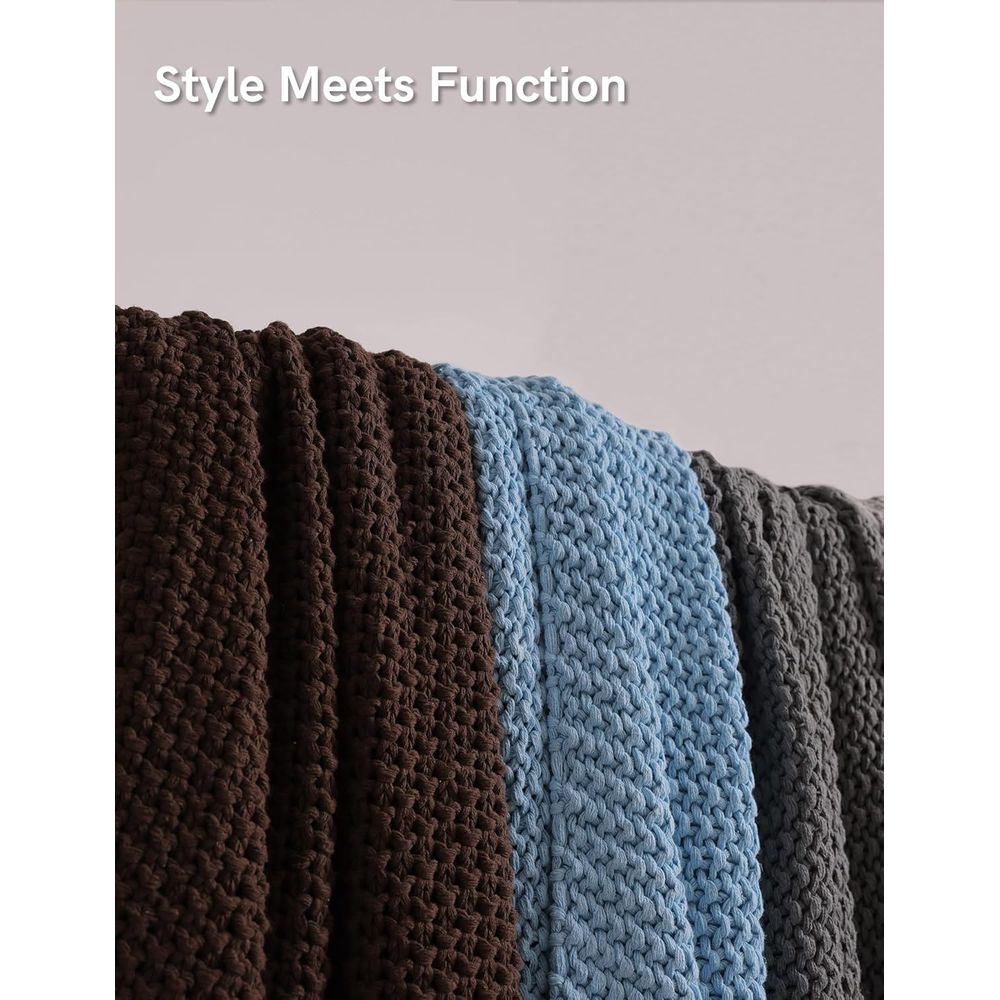 Chunky Cotton Knit Throw Blank - Throw Blanket Chunky Knit ulasan dan harga