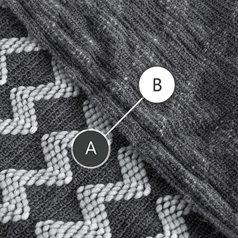 50x60inch Grey Knitted Throw B - Throw Blanket Chunky Knit ulasan dan harga