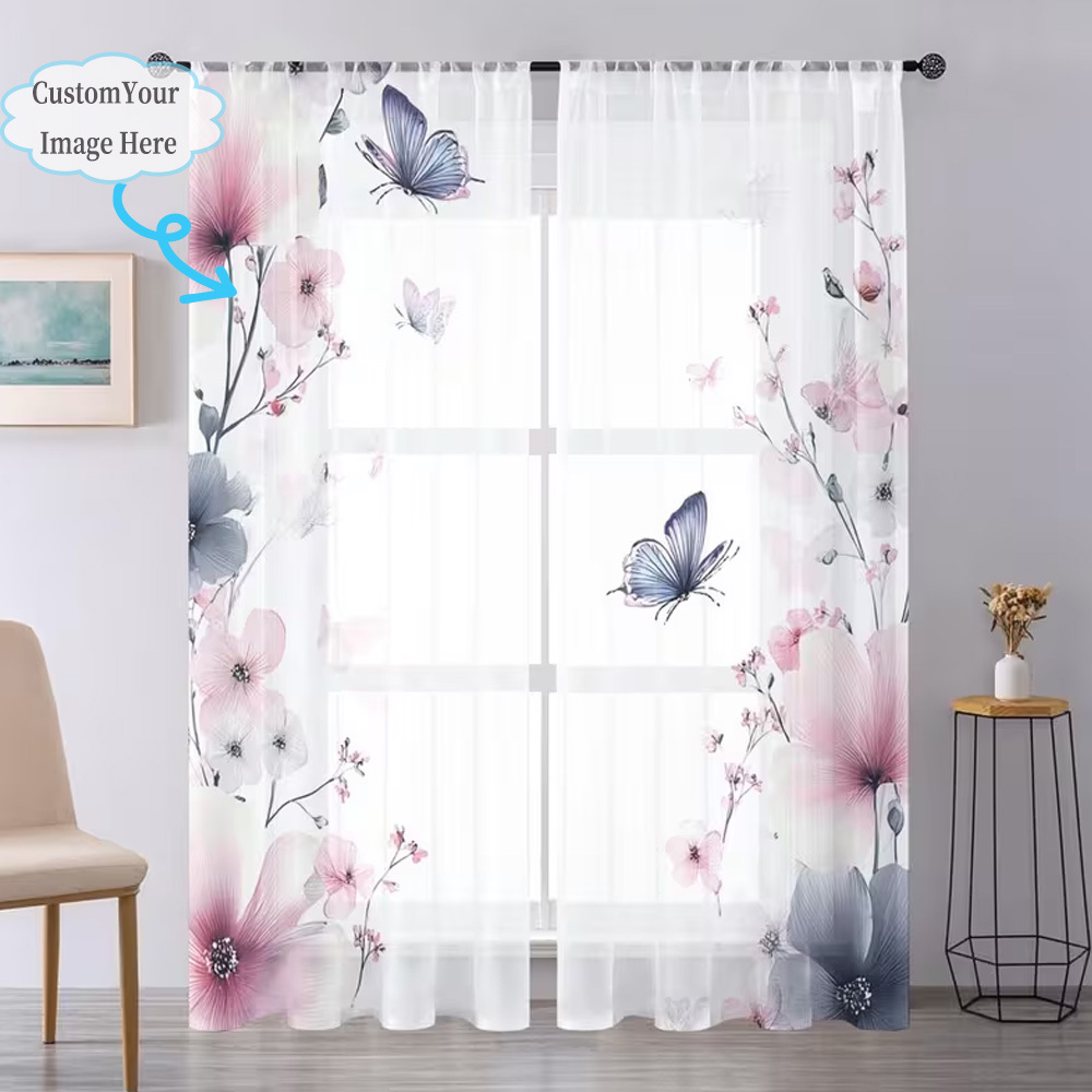 Custom 2D Flat 2pcs Sheer Curt - Your Home Textiles ulasan dan harga