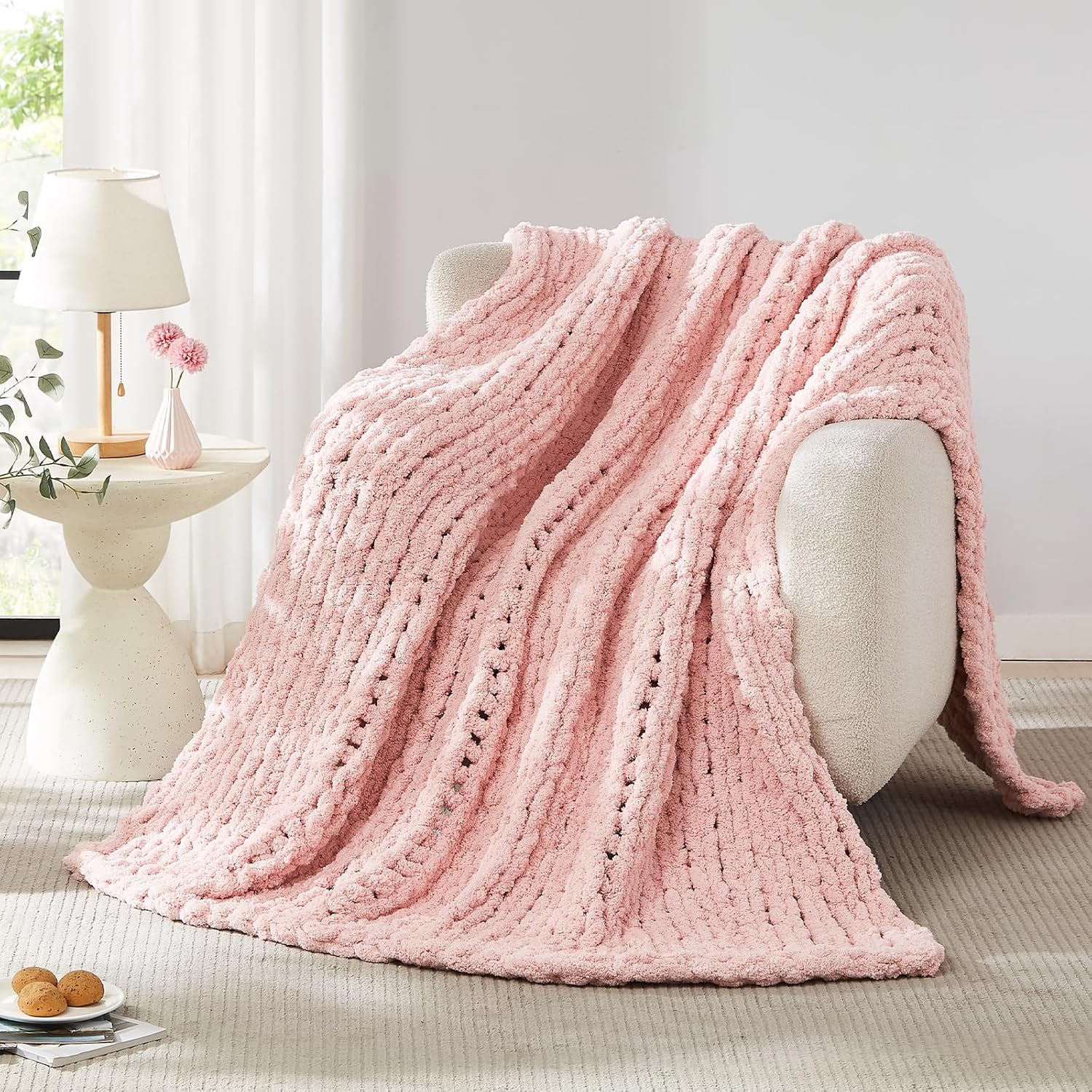 Chunky Knit Blanket Throw Chen - Throw Blanket Chunky Knit ulasan dan harga