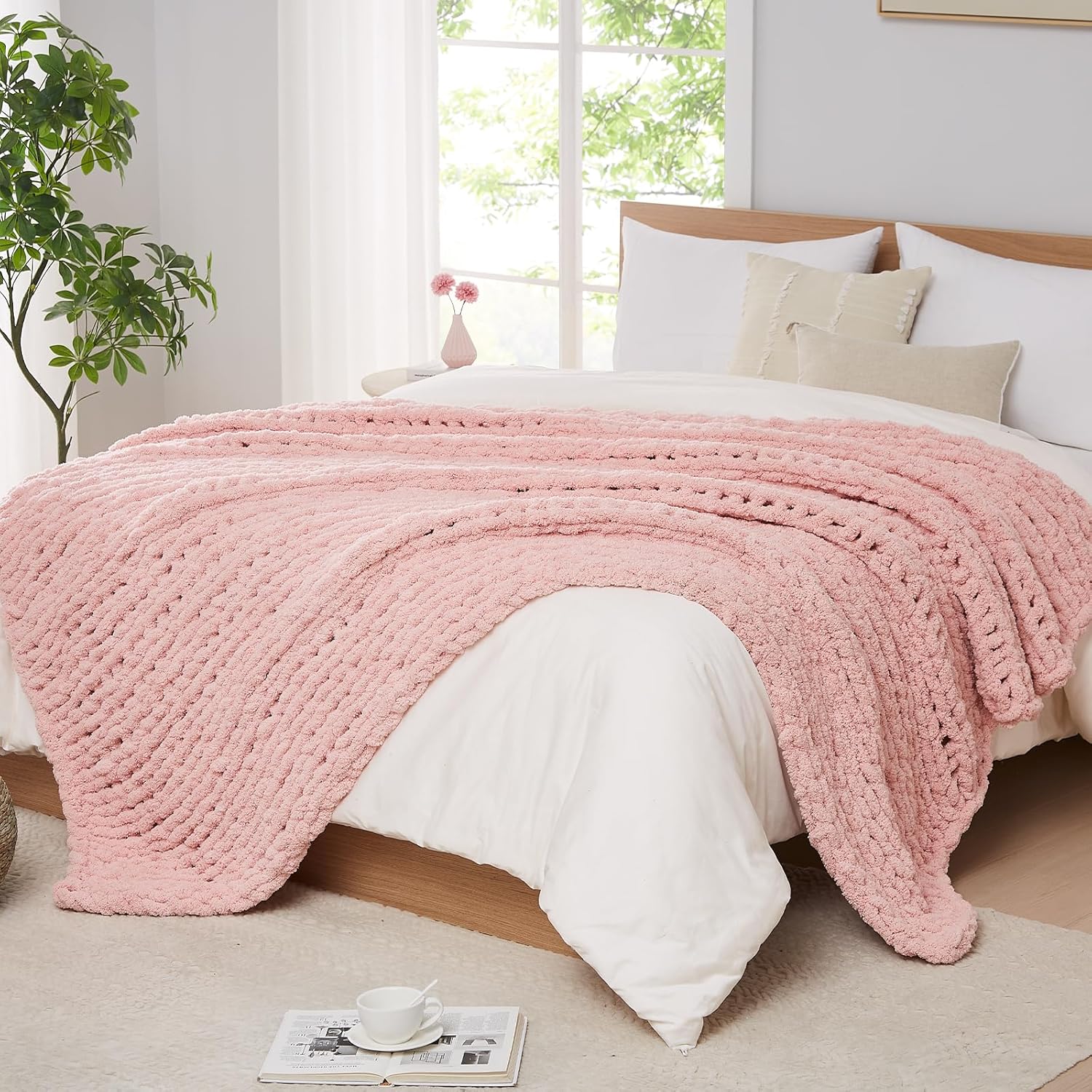 Chunky Knit Blanket Throw Chen - Throw Blanket Chunky Knit ulasan dan harga