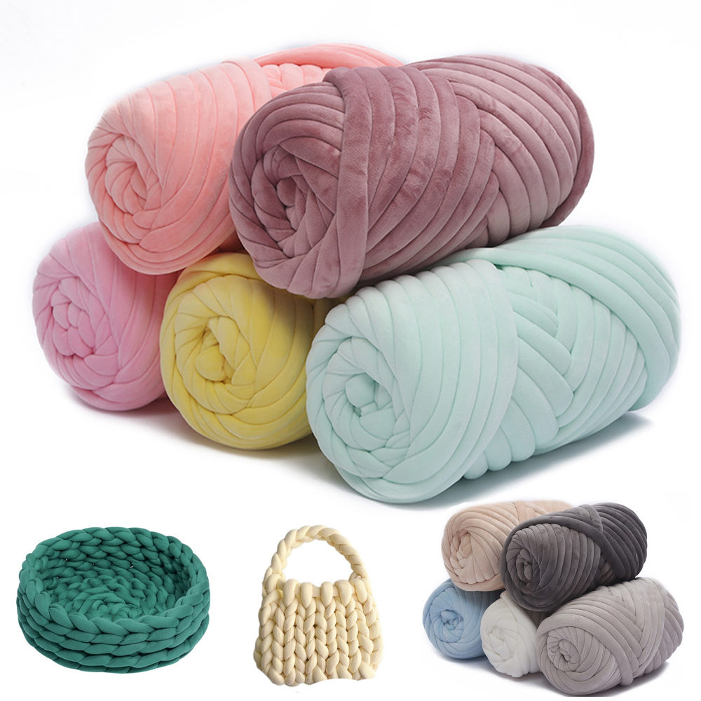 500G Super Velvet Chunky Yarn  - Throw Blanket Chunky Knit ulasan dan harga