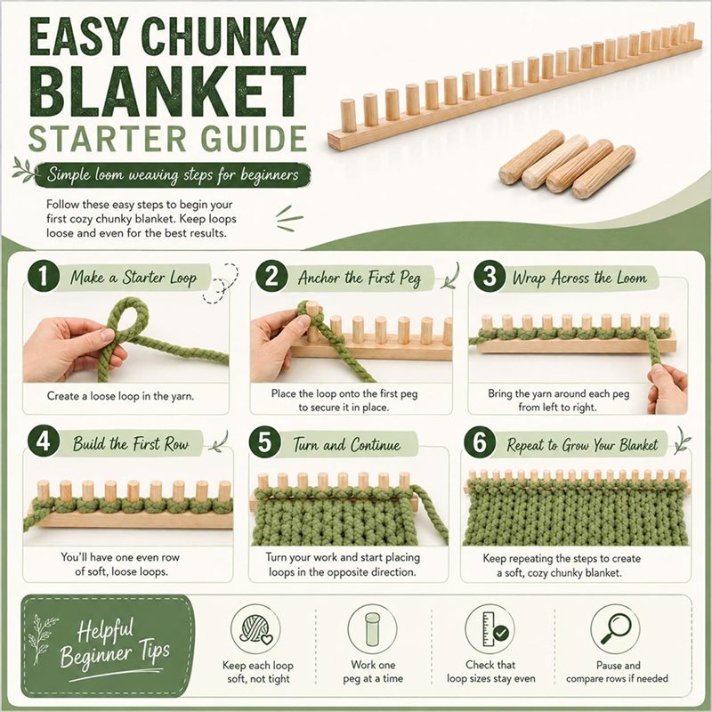 ABVG-Chunky Blanket Loom Kit,  - Throw Blanket Chunky Knit ulasan dan harga