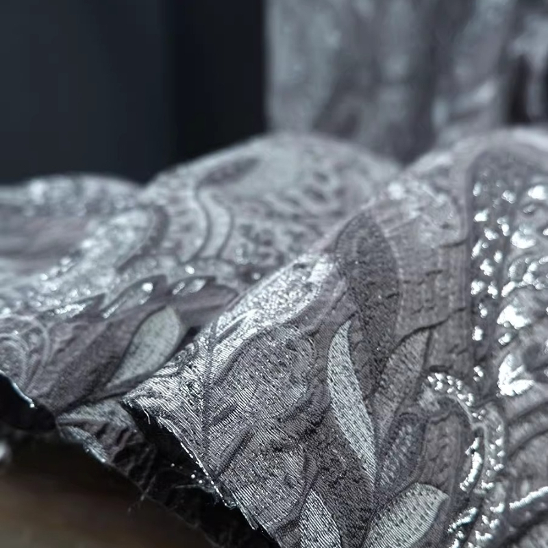 Gray Court Style Shiny Jacquar - Home Textiles Curtains ulasan dan harga