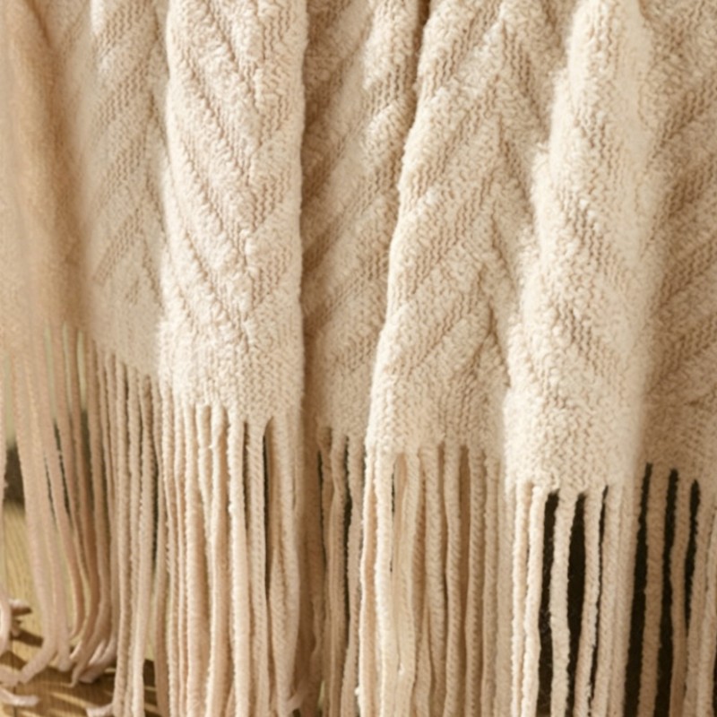 Luxury Chunky Cream Throw Blan - Throw Blanket Chunky Knit ulasan dan harga